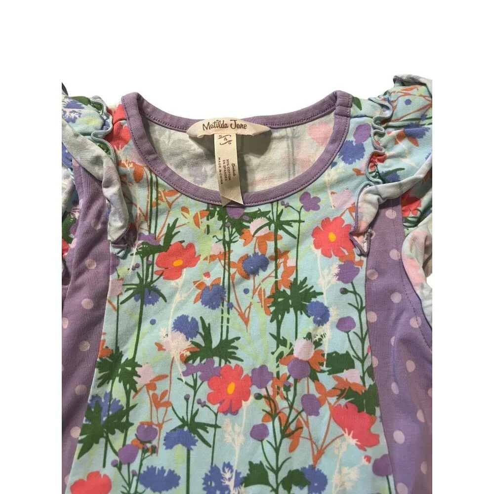 MATILDA JANE Lets Go Together Spring Flowers Dress Girls Size 4 Very gently used